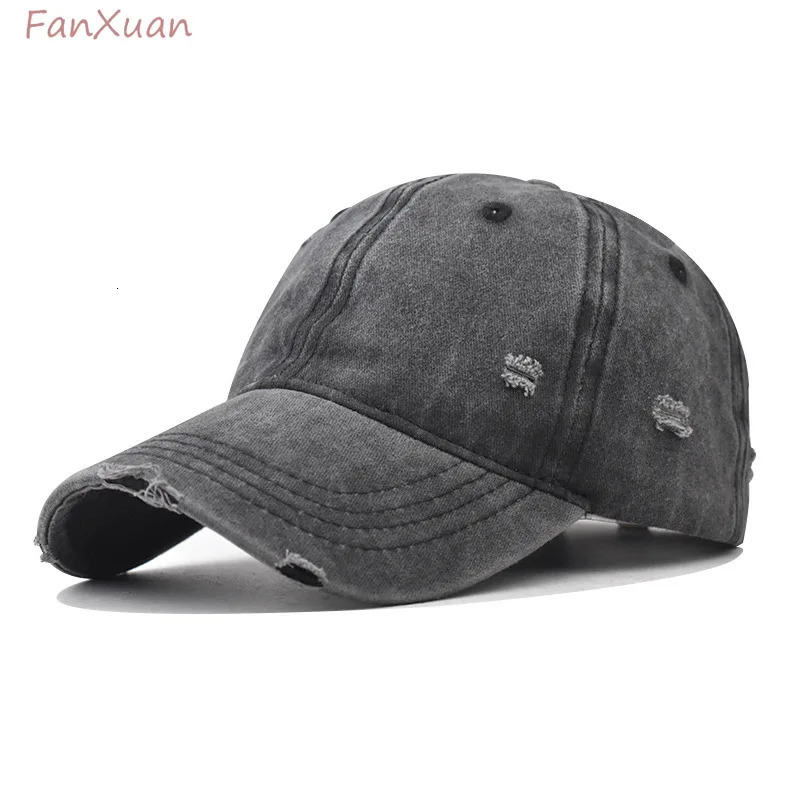 Distressed Baseball Cap Dad Hats for Men Women Vintage Washed Cotton soft top Hat Adjustable Low Profile Unisex Style Headwear 250612
