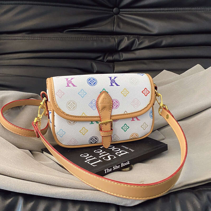 Crossbody Spring Fashion Print Color Block Women's Versatile Underarm Simple Commuter Shoulder Bag