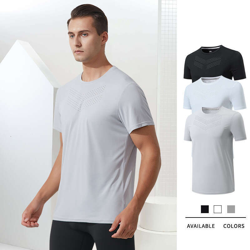 Women's Wear Men's Running Short Sleeve Lightweight Quick-Dry T-Shirt Summer Outdoor Sports Training Crew Neck Fitness Top