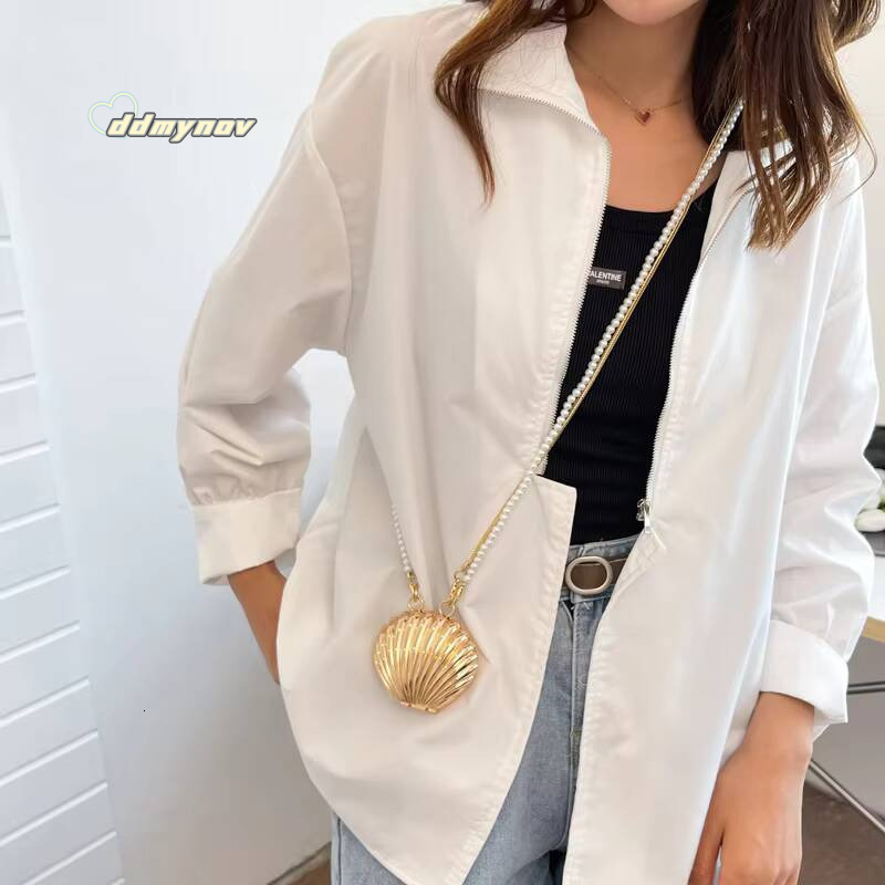 2025 Nouveaux sacs de rouge à lèvres d'été pour femmes Mode Perle Mini Sac à main Bandoulière Haute Qualité Gold Shell Designer Sac à bandoulière