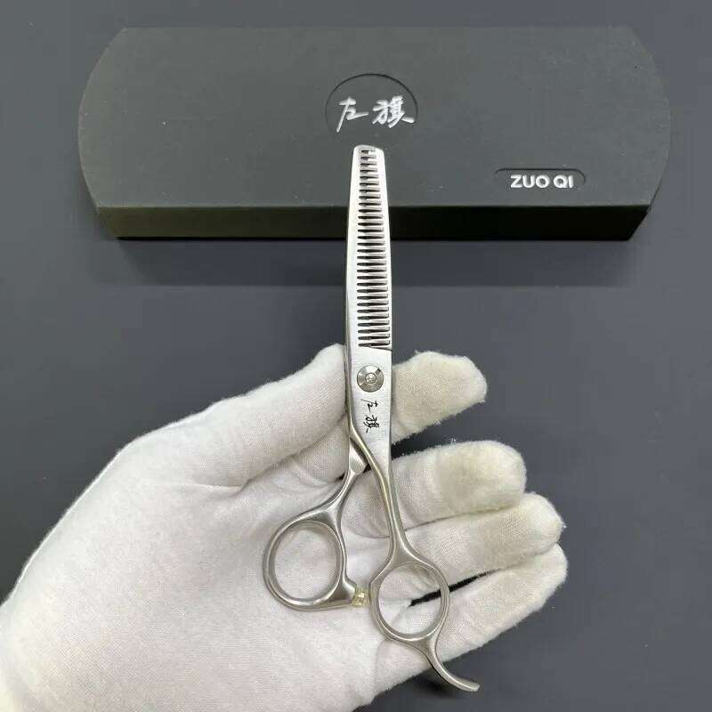 ZUOQI High Quality Wrist Watch Stylist Professional Hair Tools Straight Cut To Hit Thin Seamless Scissors