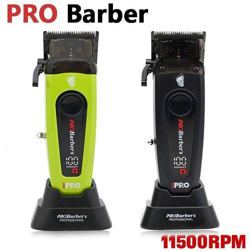 11500Rpm PRO Barber Professional Quality DLC Brushless Motor High Speed Hair Clipper Double Magnetic Blade Cle