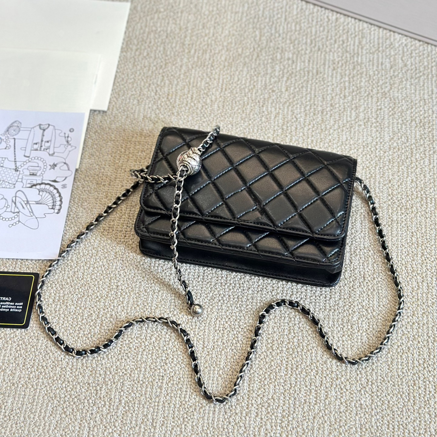 Mini CF Designer Sac Femmes Chaîne de luxe Purse Paris Brands Hands Sacs Classic Cross Crossbody Top Spirder Cutch Messager Gold Silver Ball