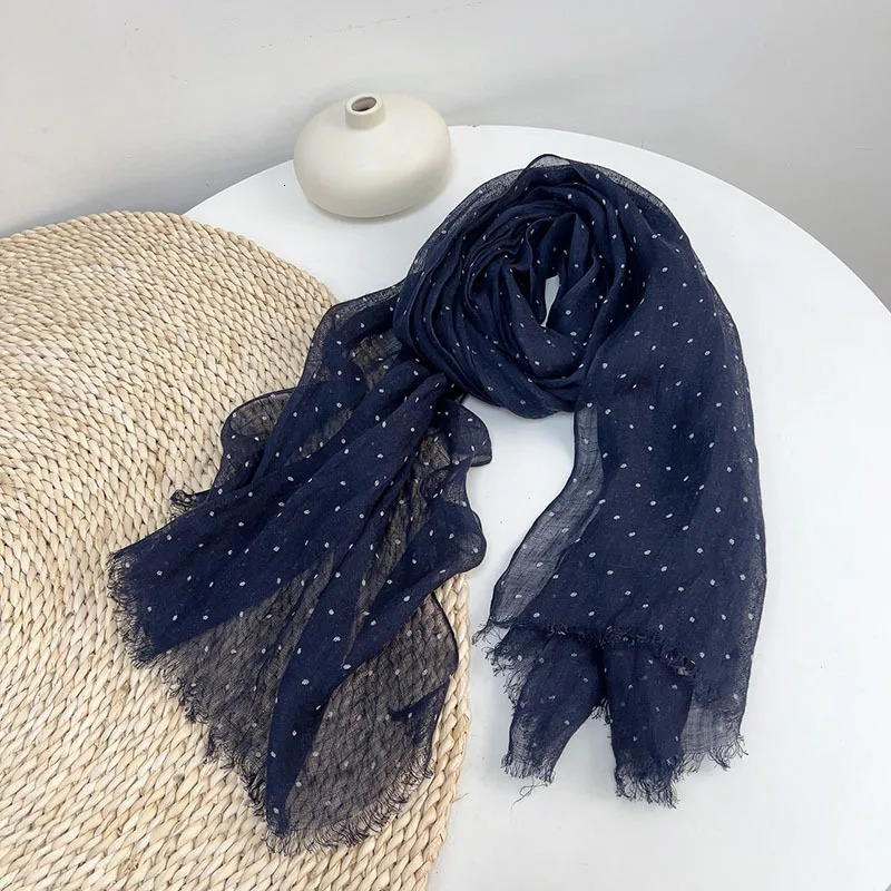 Retro Vacational Scarf Womens Spring And Summer Breathable Linen Beach Sunscreen Scarves 250610