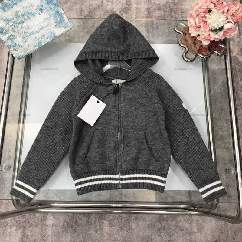New baby Knitted sweater autumn hooded kids Cardigan kids designer clothes Long sleeved girls boys knitted Jacket A830X23N222