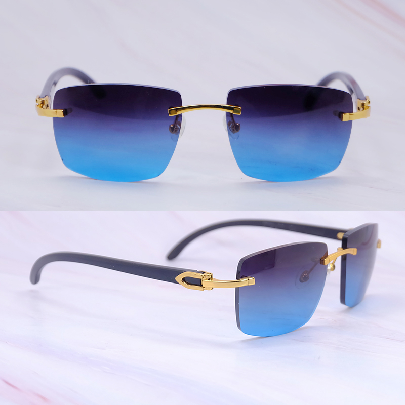 Big Square Handmade Black Buffalo Horn Sunglasses Designer Stylish Luxury Natural Buffs Vintage Sun Glasses Retro Classic Shades Eyewear Mens Decora