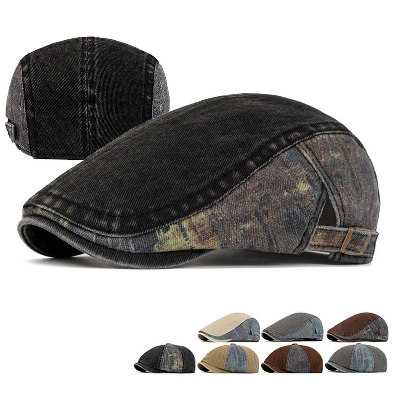 Spring Summer Hats for Women Wash Cotton Berets Retro Adjustable sboy Cap Men Ladies Casual Flat Hat Classical Painter Caps 250612