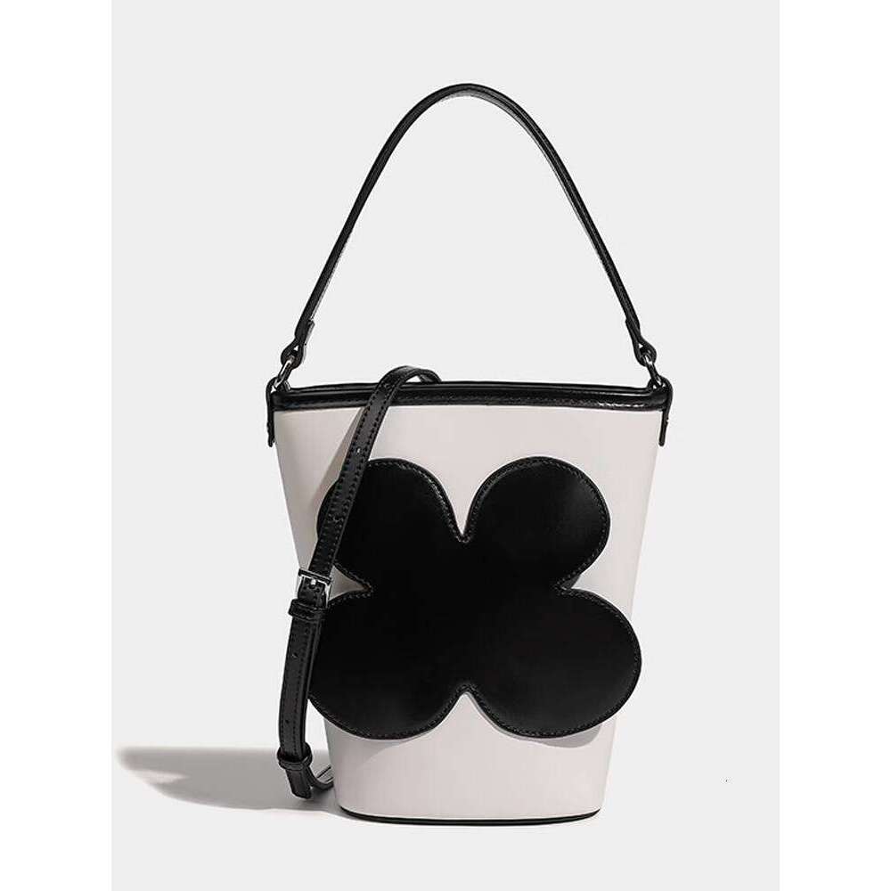 Floral Bucket Bag Niche Design Summer New Trend High Quality Texture Color Block Single Shoulder Small Crossbody Handbag