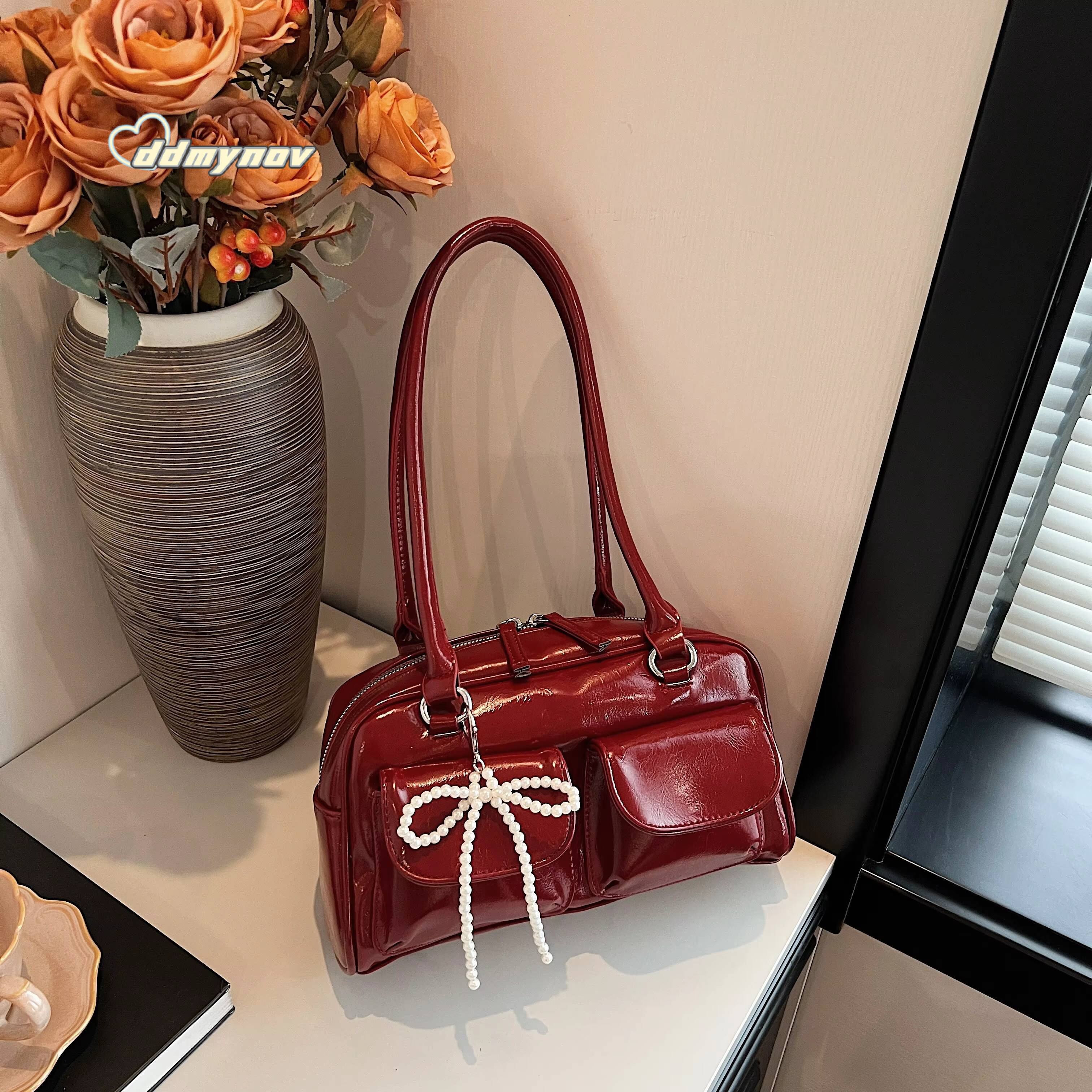 Fashionable Underarm Bow for Women 2024 Korean Edition New Simple Leisure Pillow Trendy Versatile Shoulder Bag ddmynov
