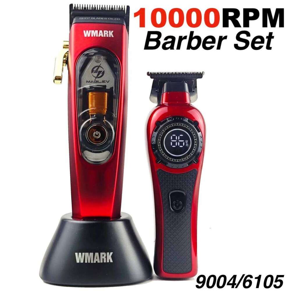 WMARK Ng-9004 10000Rpm G27 9500Rpm Professional Clipper High Quality Salon Electric Hair Trimmer For Man Barber Shop 2Pcset
