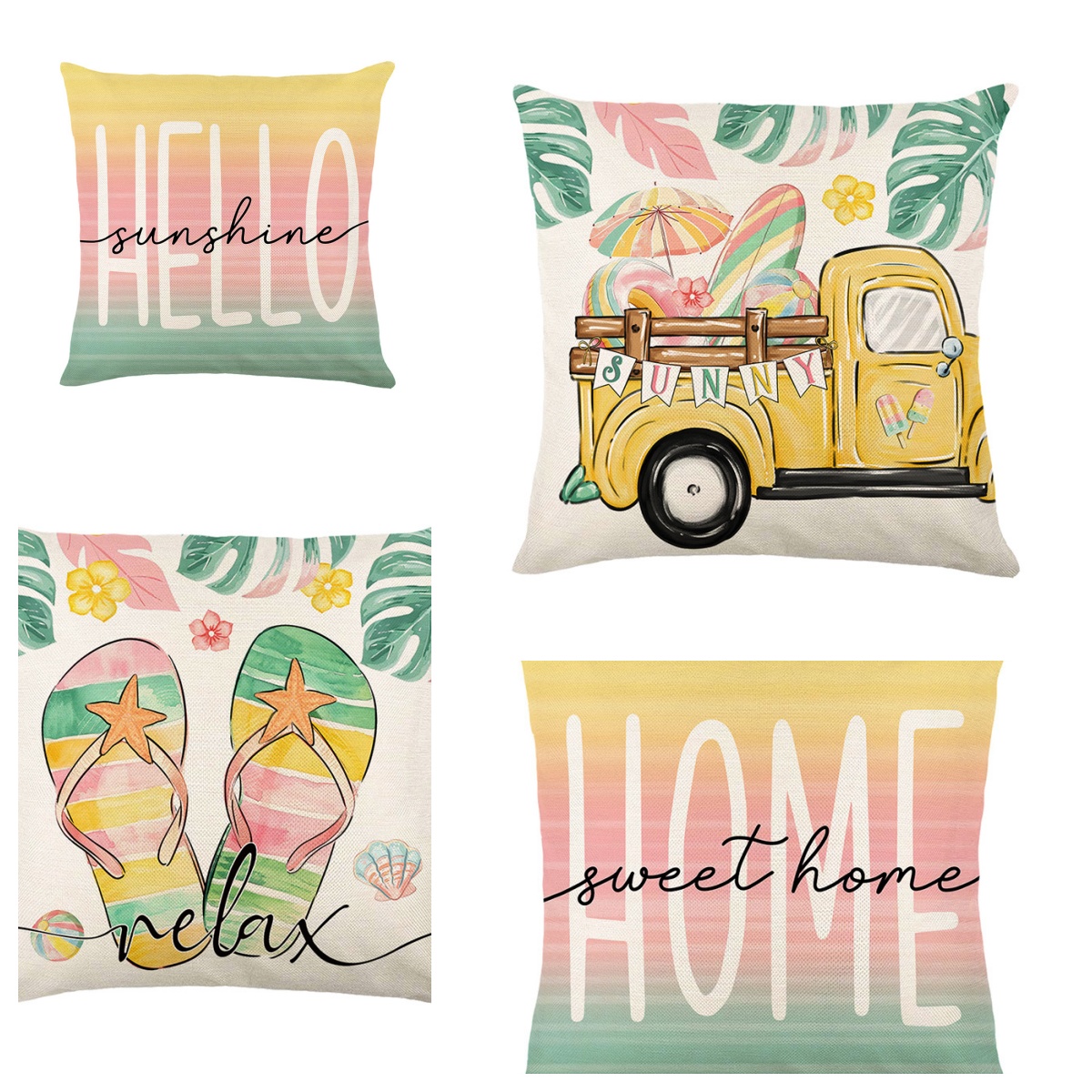 45 x 45 Cushion Cover for Home Decorative Pillow Linen Pillowcase-image-1061928563