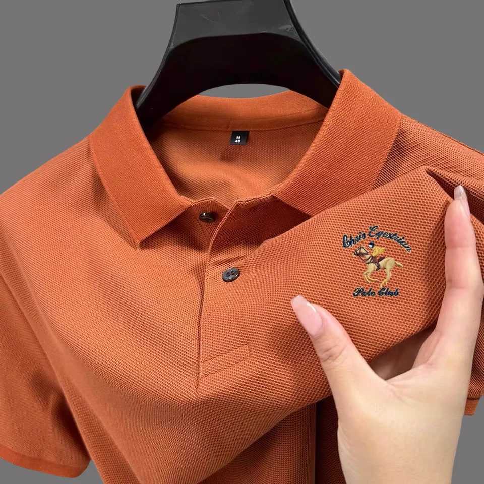 100% pure cotton comfortable casual mens short sleeve summer new fashion polo shirt brand designer embroidered T-shirt Z250613