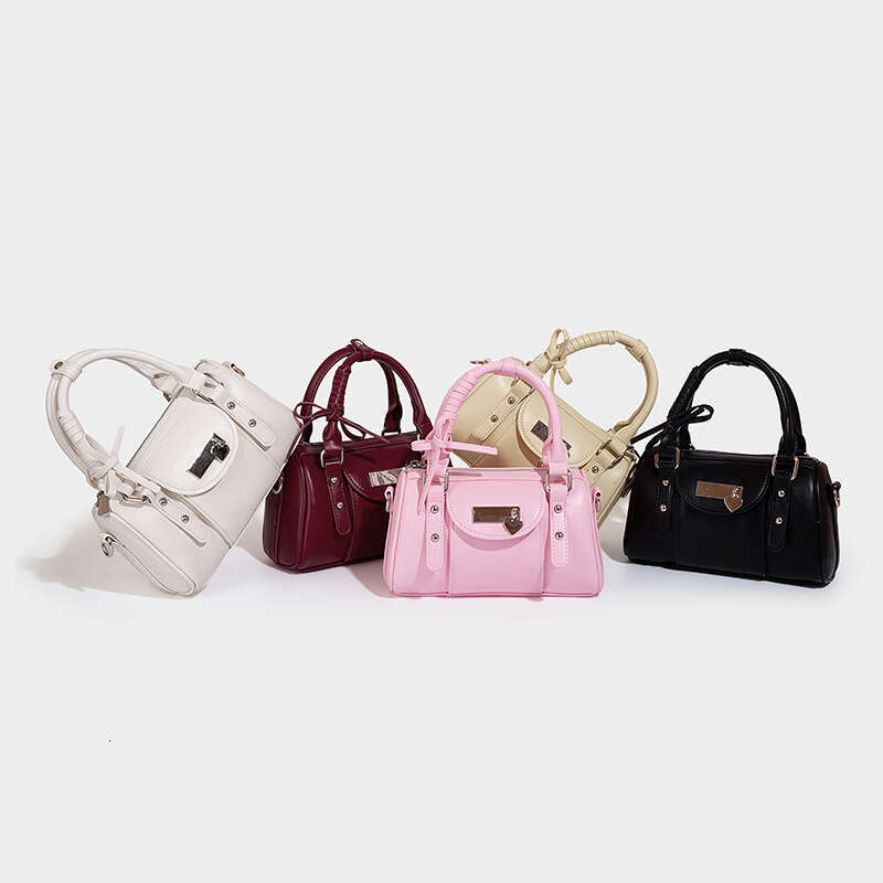Women's handbag crossbody bag 2025 Spring Summer New Niche Texture Ballet Bowling Heart Sweet Cool Bowknot