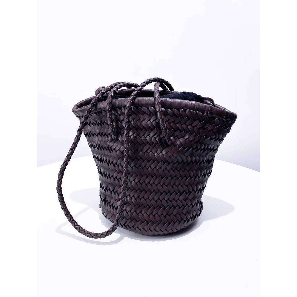 Niche Design Handwoven Bucket Mother and Child New High Quality Texture Handbag Shoulder Bag