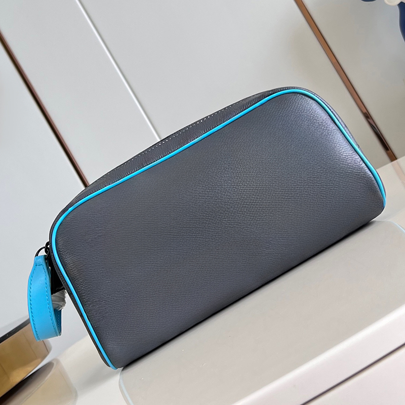 Sac de maquillage designer Double fermeture éclair de grande capacité de toilette de toilette Femmes en cuir sac à main