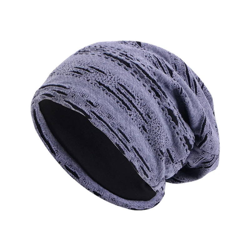Double Fabric Hats Spring Autumn Skullies Beanies For Adult Unisex Solid Hats 250612