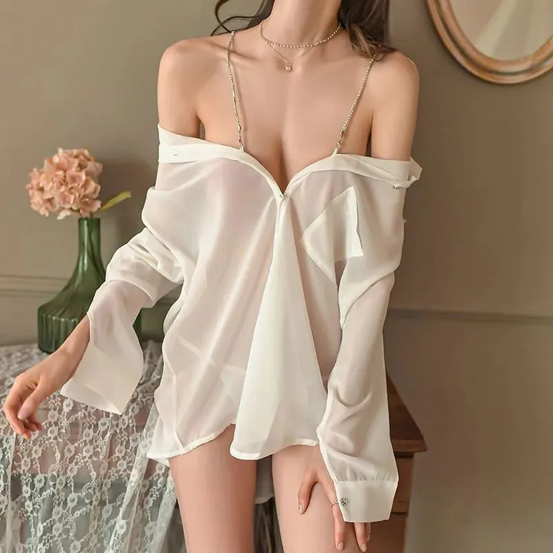 Sexy Off Shoulder Polo Shirt Tshirt Women Ins Trendy Niche n Slimming AgeReducing Loose Top Oversize Secretary Uniform 250612