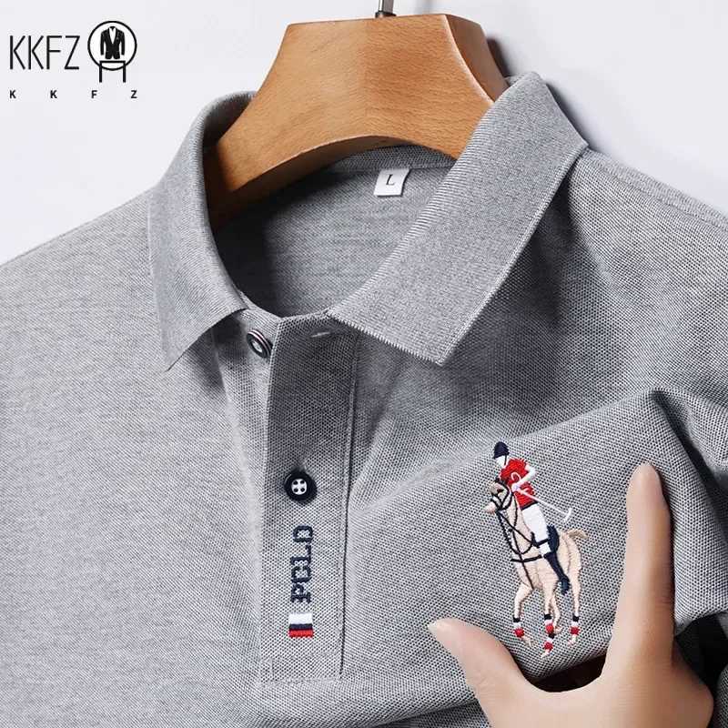 Mens Embroidered Casual Fashion Short Sleeved POLO Shirt Summer Comfortable Top Z250613