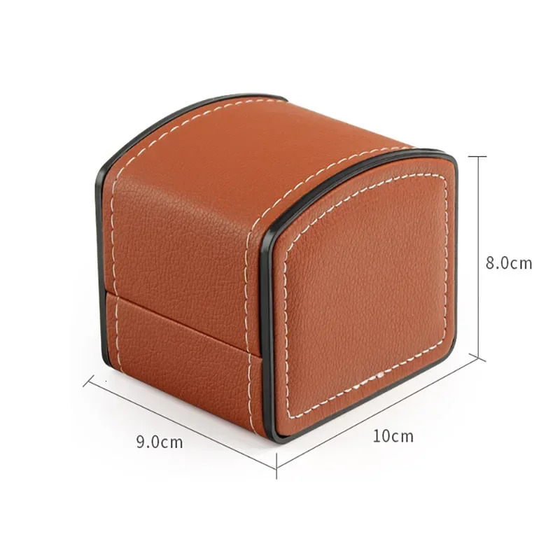 Black Single Watch Gift Box with Pillow PU Leather Wristwatch Display Case Organizer for Men women 250613