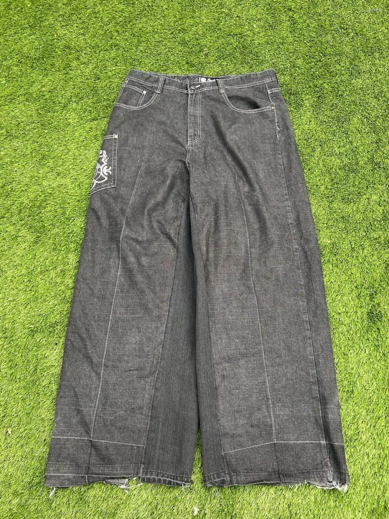 Jeans pour hommes multi-poche y2k hommes high street gothique ou outils en détresse