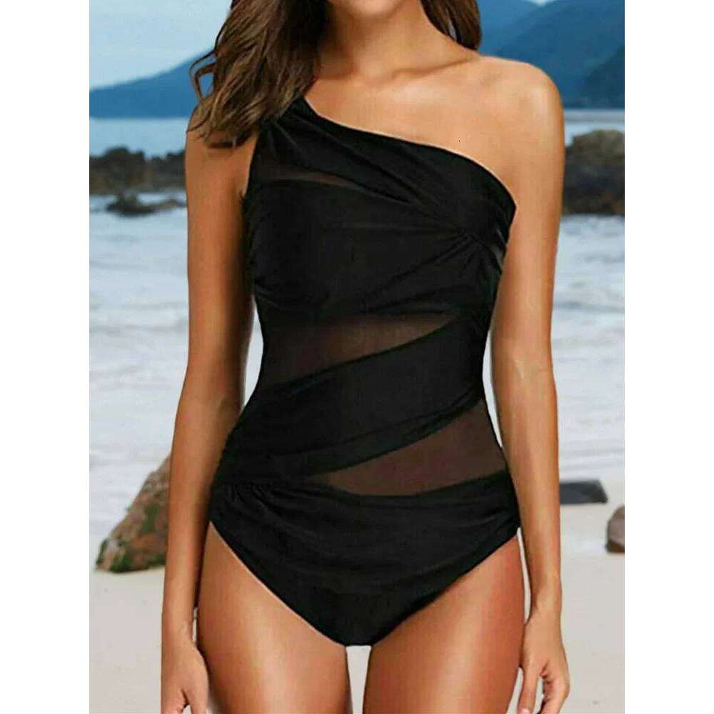 Femmes Bodys de mode bikini biquini se maillot de bain d'été bandage en maillot coupé en maillot de bain sans manches