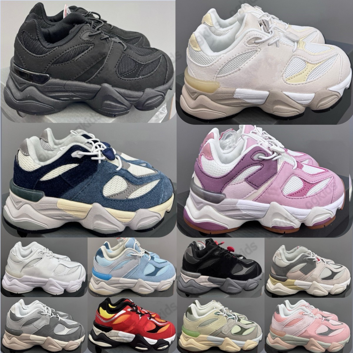 Designer Kids Running Shoes toddler Sneakers youth boys girls pink blue Shoe Runner GREY Black White Sports Trainers-image-902316193