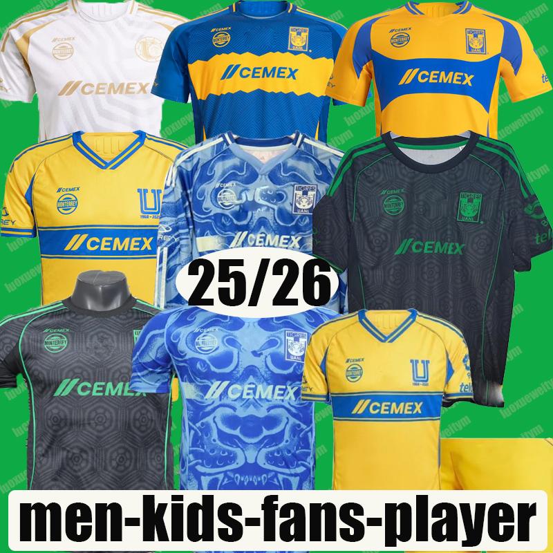 S-4XL 25 26 GIGNAC Tigres UANL soccer jerseys F.THAUVIN LIGA MX BRUNETTA S.CORDOVA Player Version 2025 2026 NAHUEL OZZIEL Men Women Football Shirts