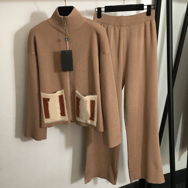 Womens Tracksuit Outdoor Sweatsuits Designer Women Set Long Sleeved Suit Luxury Knits Suits -12 Autumn Two Piece Sets Lady Track Suit Streetwear DSD