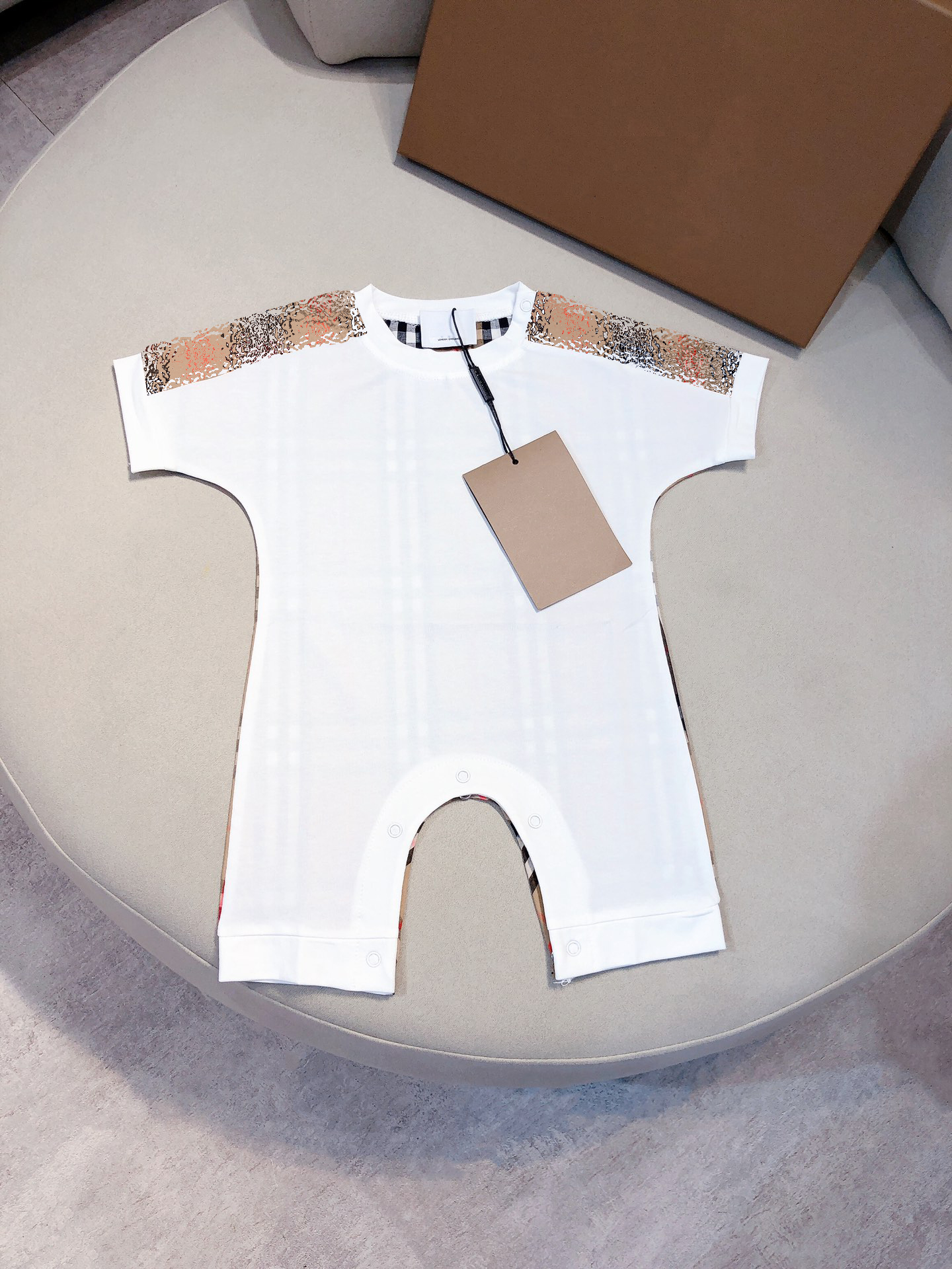 Newborn Baby Dress Designer Romper Toddler Jumpsuit Kids Lapel Single Breasted Jumpsuits Infant Onesie Casual clothes 0012-image-1061971307