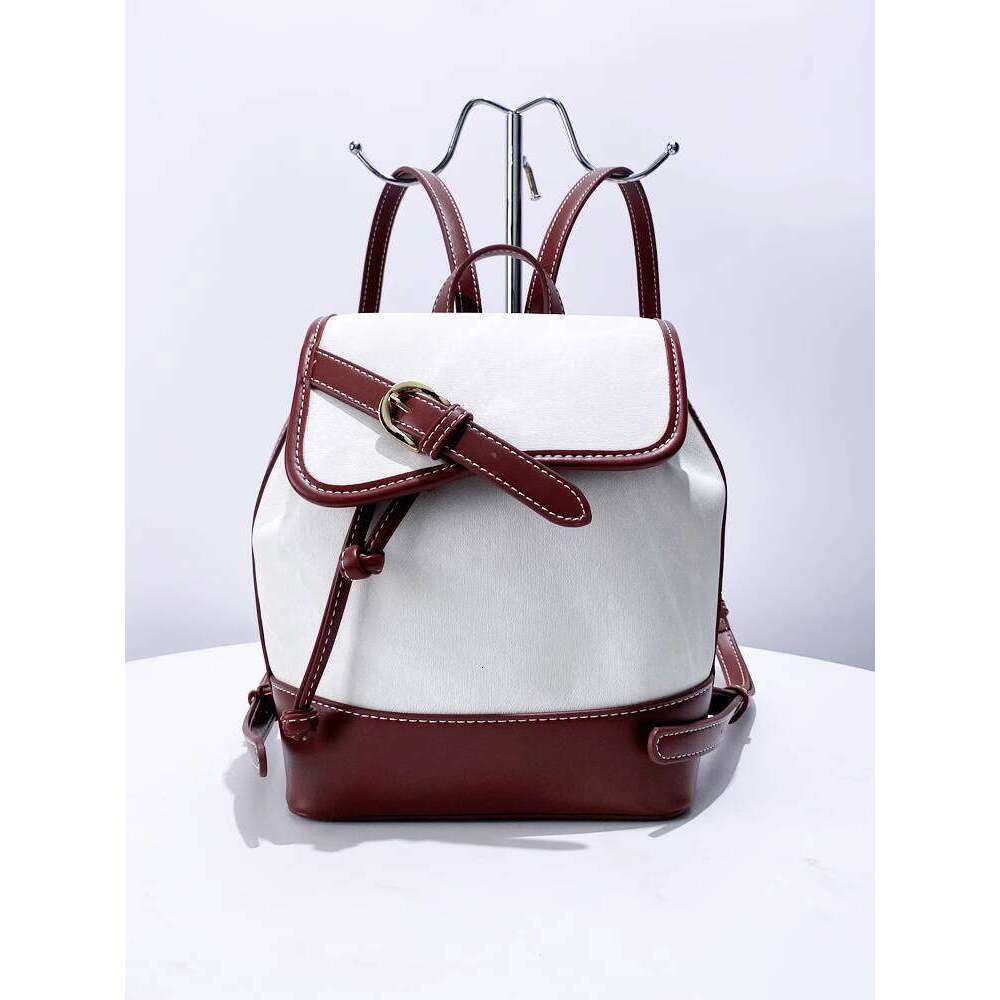 Bucket Shaped Niche Design New High Quality Texture Color Block Style Casual Travel Backpack