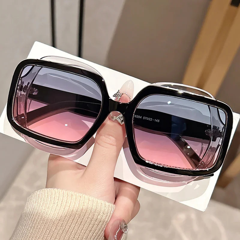 Fashion Sunglasses with Polygonal Color Blocking for Men and Women Retro Y2K Style Sophisticated Personality Sunglasses 250612