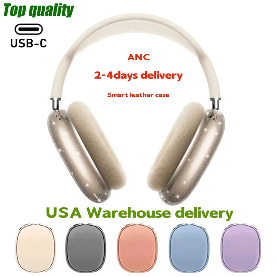 USA Stock pour Apple Airpods Pro 2 Max Bluetooth Headphone Maxes Earbuds Accessoires AirPod TPU Silicone Case AirpoDspro Max 2 Couverture de casq