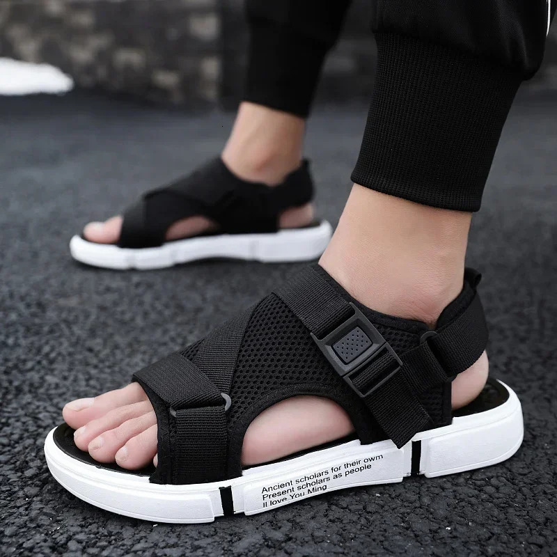 Men Sandals Soft Comfortable Non-Slip Men Shoes High Quality Woven Beach Sandals Mens Gladiator Sandals Summer Casual Flat Shoes 250614