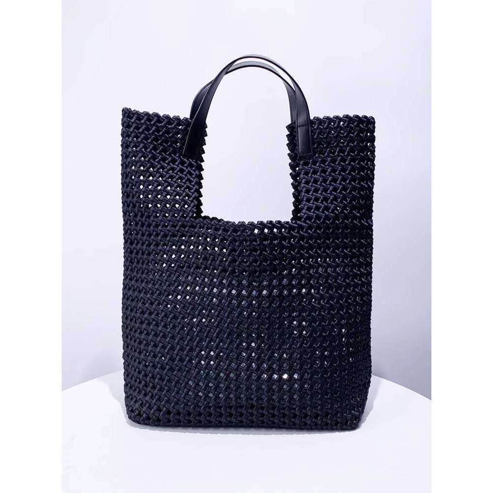 Hollow Woven Large Capacity Tote New Casual Beach High Quality Texture Single Shoulder Handbag Mother Daughter Bag