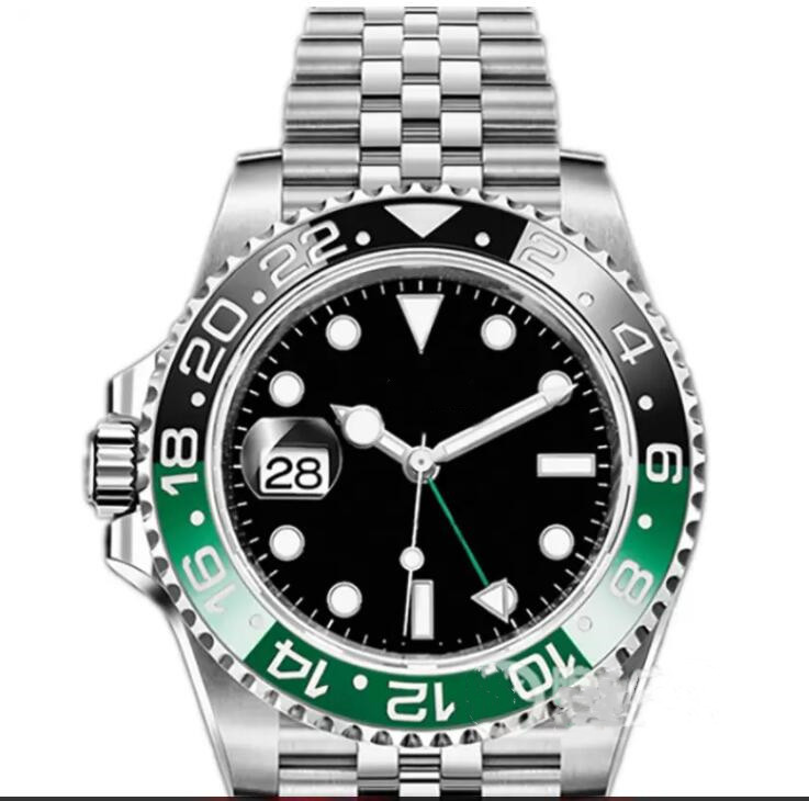 New men's left hand wear luxury watch designer ceramic ring 40mm size 904L fine steel automatic mechanical movement folding safety buckle