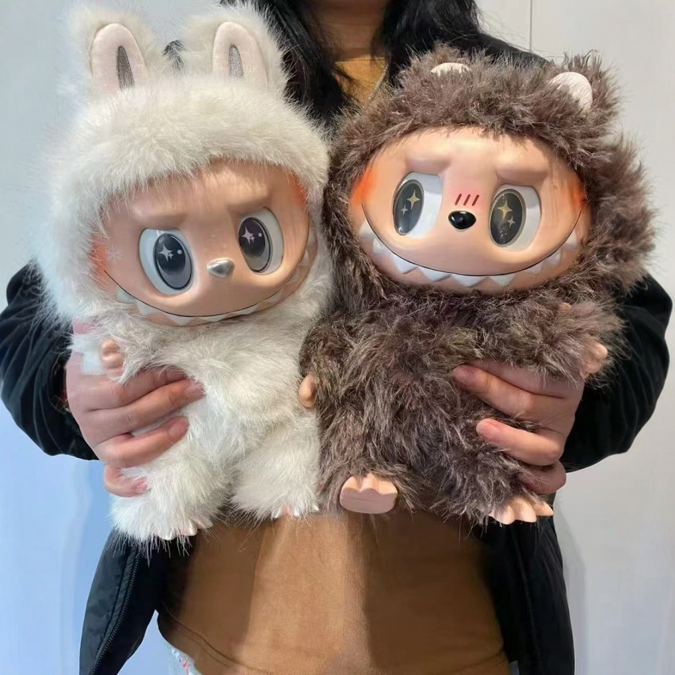 Labubu Zimomo doll - Cute Enamel-Face Monster Poseable Doll 38cm large Doll Anime Collectible Toy Gift Macaron toy Plush glue doll pendant gift (-image-1062208857
