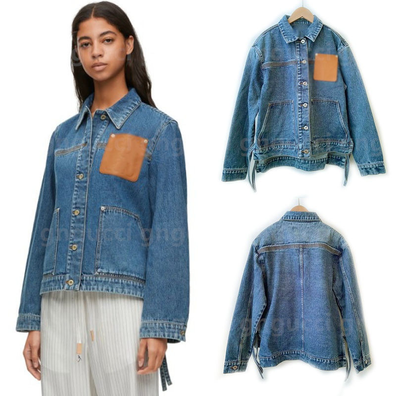Women Denim Jacket Coat Designer womens jackets Button loeweses Letters Embroidery Spring Autumn Style for Lady Outfit Woman Jeans Classical Wind-image-808099971