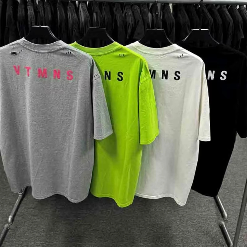 2025 Spring Summer Printed Women Men Oversized T shirts tees Hiphop Ripped Men Casual Cotton T shirts