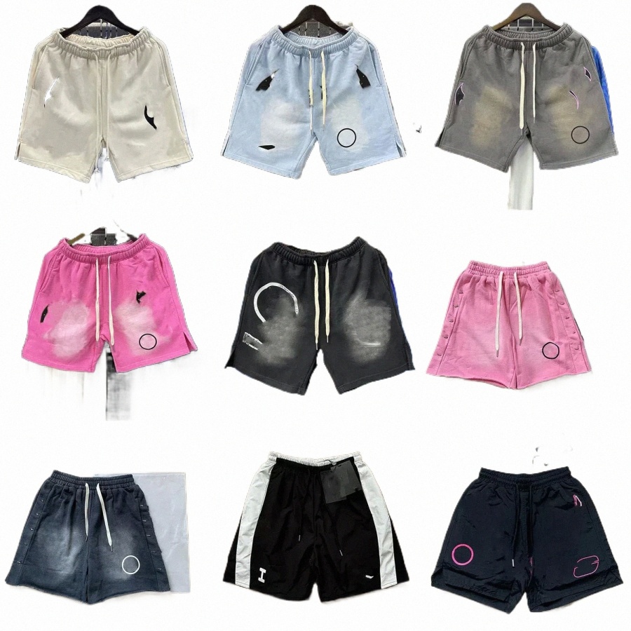 Designer Short Mens Short Graffiti Print Vintage Washed Shorts Sports Casual Loose Hip Hop Keen Length Heavy Cotton Y2k Short Man