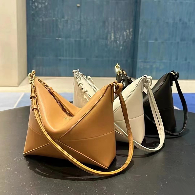 High Quality Luxury Bag Made Of Cowhide Puzzle Pouch Mahjong Bag Hammock Hobo Hammock Armpit Bag Gate Folding Geometric Bag Women's Bag