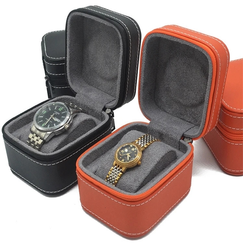Single Watch Case PU Leather Watch Travel Case with Removable Cushion Jewelry Storage Case Organizer Portable Square Watch Box 250614CJ