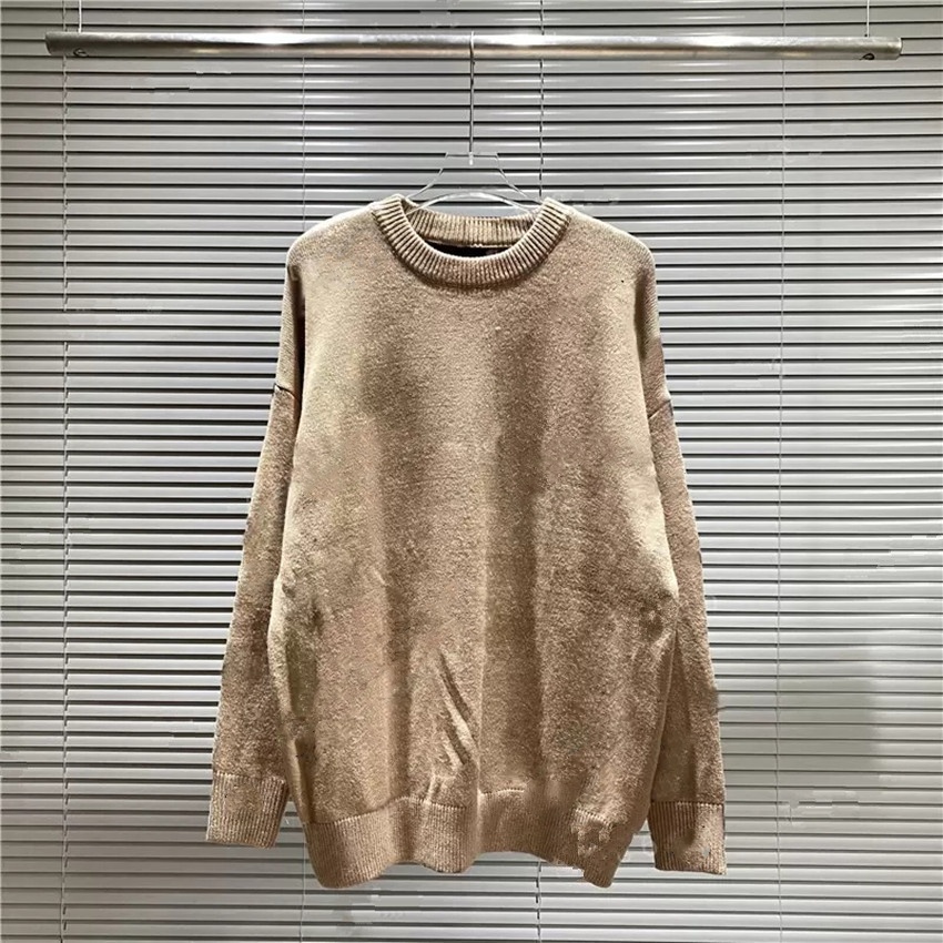 Designer Sweater unisexe pour femme homme en maille col rond lettres mode noir manches longues pull ample bleu Top 20ss