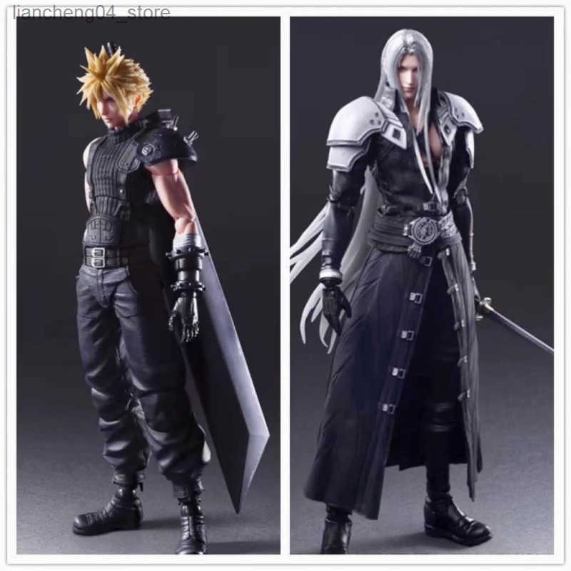 Play Arts Sephiroth Cloud Strife Yksek Kaliteli PVC Aksiyon Figr Koleksiyon Model Oyuncaklar Kitaplk Dekorasyon Hediyeler y250617T1V8-image-1062789344