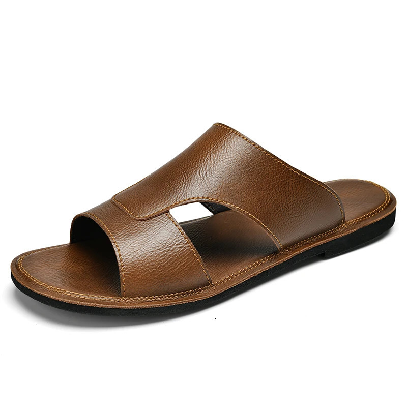 Chaussures masculines Sandales de surface molle confortable de haute qualité Sandales pour hommes simples Sandales de plage antidérapante décontr