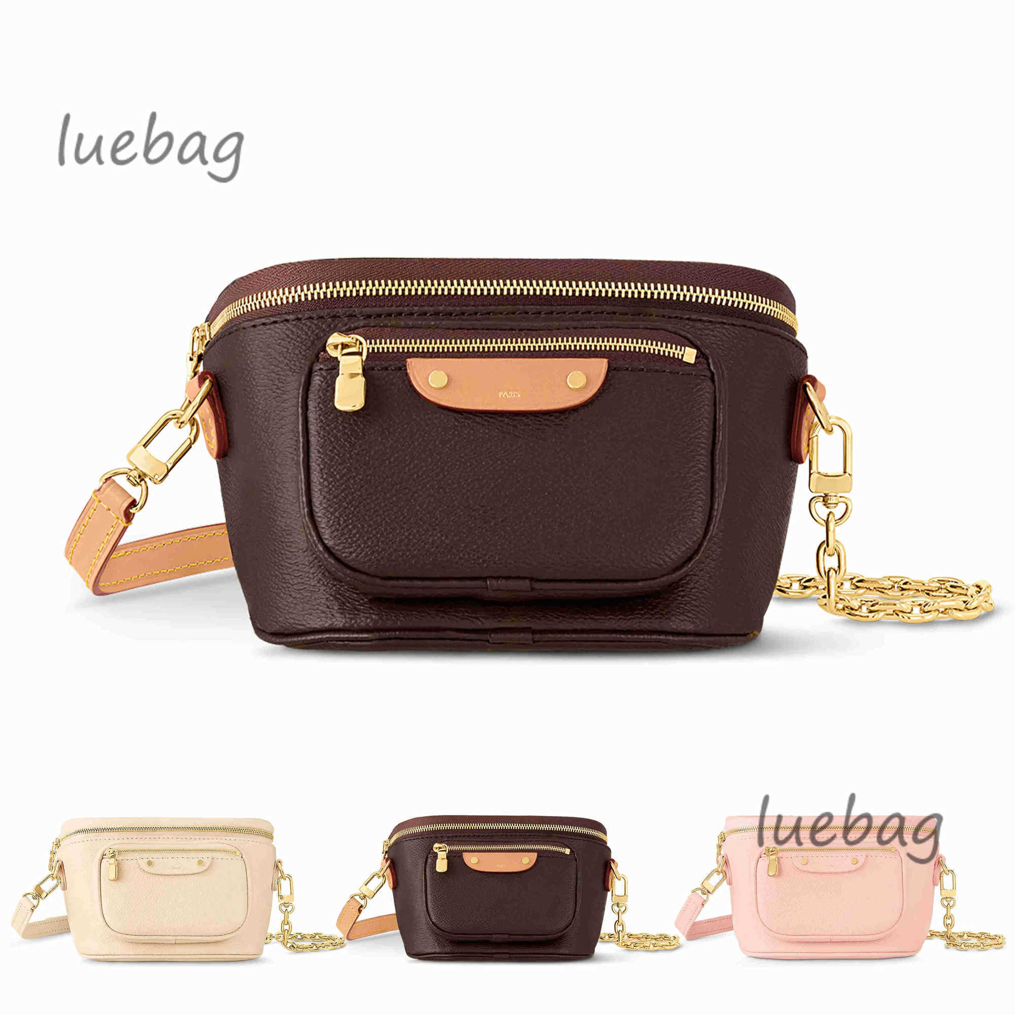 Designer Bag Brown Classic Chest Bag High Quality Leather Crossbody Bag Detachable Chain Shoulder Bag Elegant Womens Mini Fanny Pack Multi-colored b