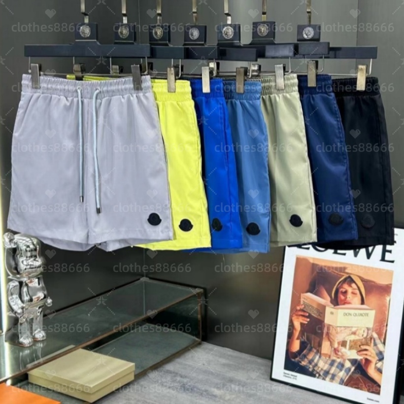 Men shorts designer luxury summer beach swim quick dry brand mens shorts fashion causal top outdoor sports loose drawstring women black white solid