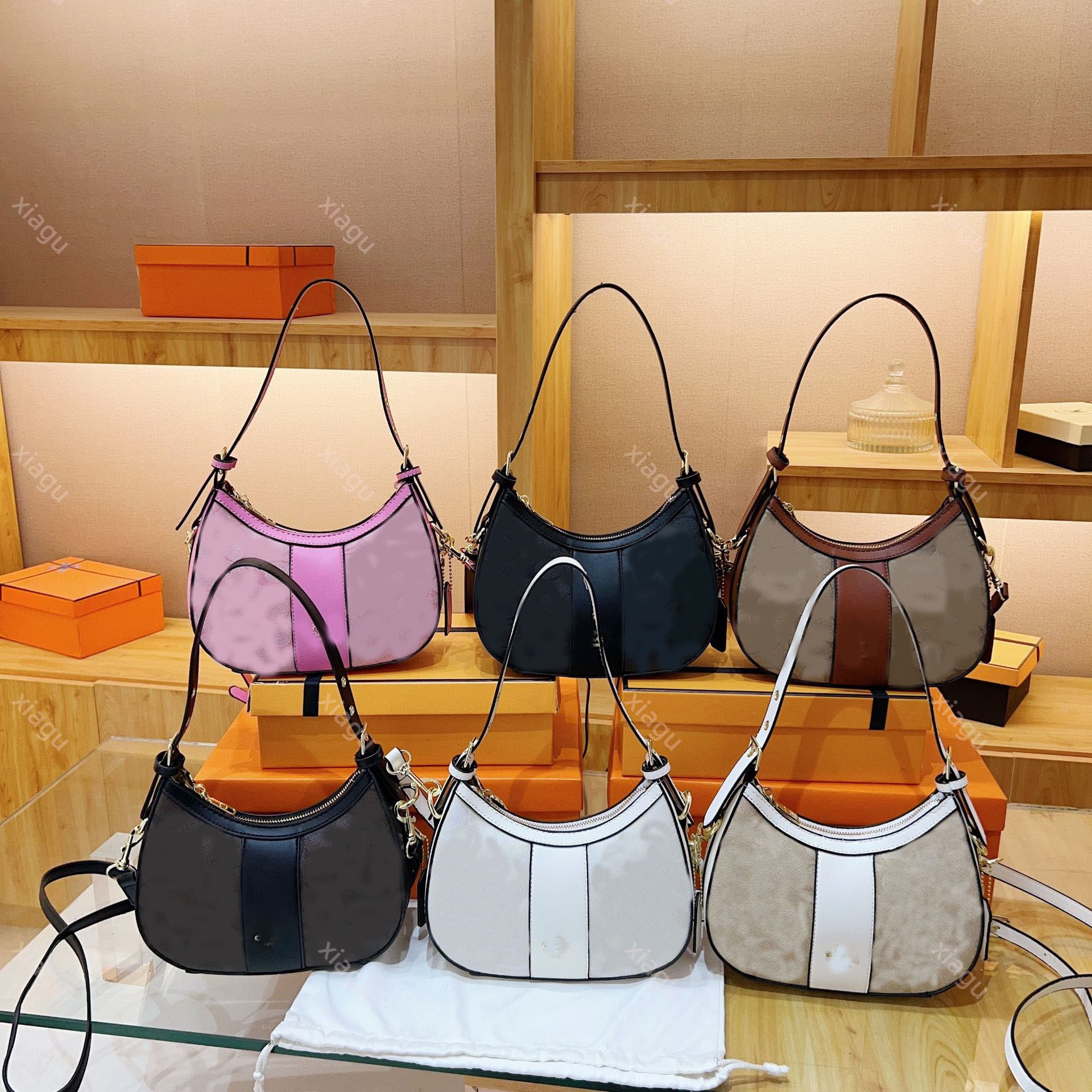 Sacs de créateurs Sac sous bras pour femmes en été - Sac à bandoulière à bandoulière de style coréen, sac à main décontracté minimaliste "