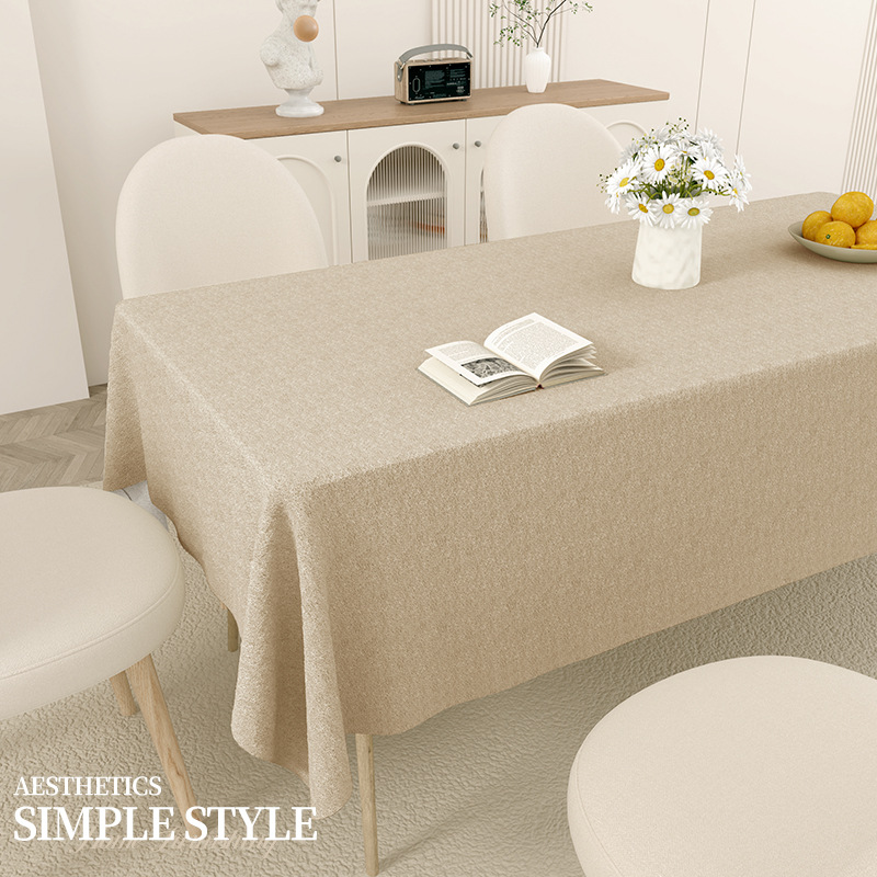 Cotton and Linen Style Tablecloth Chinese Style Solid Color Rectangular Table Cloth Tablecloth Tablecloth Coffee Table Tablecloth Pad-image-1062318319