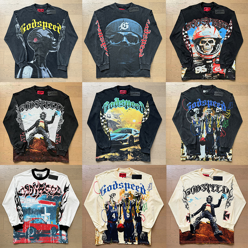 godshirts chemises de créateurs tendance t-shirt long classiques speedshirts t-shirt graphique t-shirt vêtements pour hommes lâche hip hop rock c