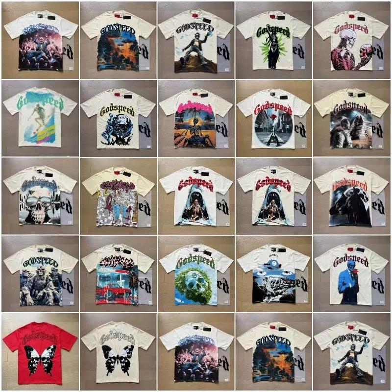 godspeed shirt designer t shirt mens tshirt short sleeve beach hipster fabric Stree printing Men Women street High Quality Hip Hop Fashion washed bl